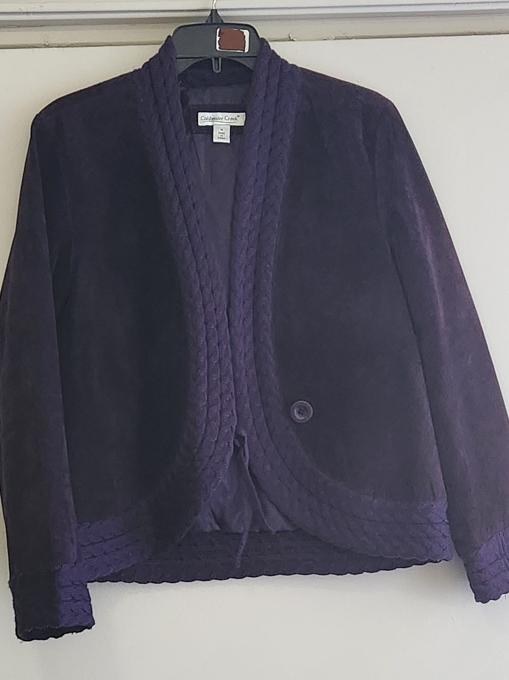 Coldwater Creek Women's Purple Leather Jacket